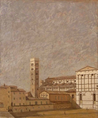 Campo San Martino Lucca Italy painting duomo plein aire