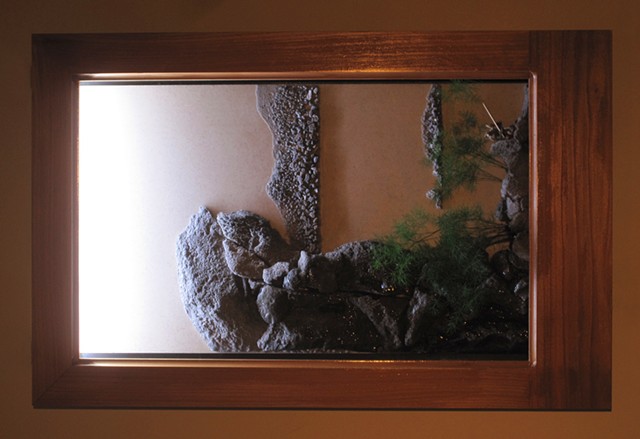 shadowbox fountain from a chinese painting