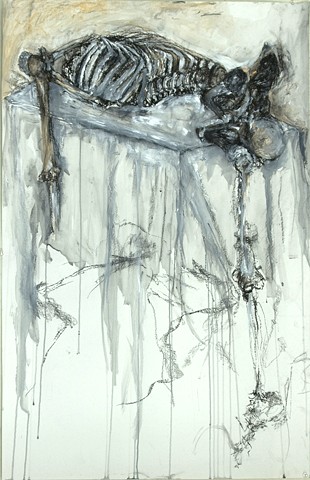 Kelsey Whitaker, Drawing II Still Life with Skeleton