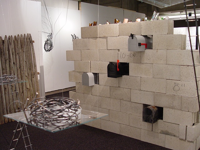 Installation View with Mailboxes