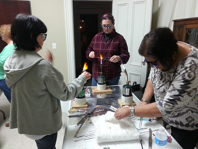 Beadmaking Class at the Yellow House Community Learning Center