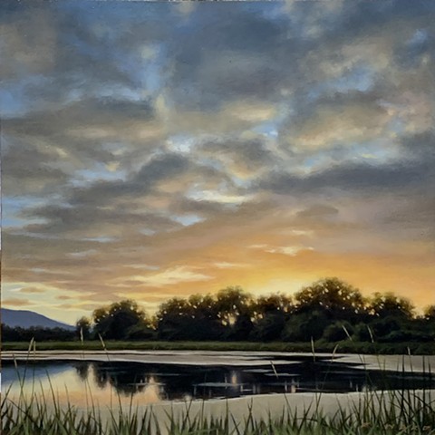 Evening Sky over the Marsh, Study (sold)