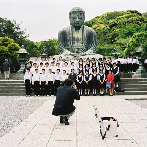 School Photograph, Daibutsu, Kotokuin Temple, Kamakura 2005