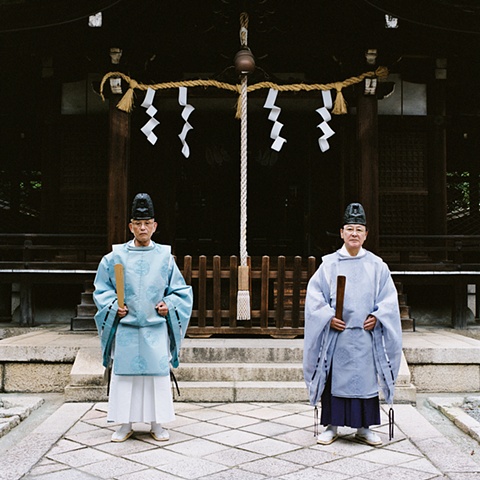 Shinto Priests, Rikyuhachimangu Shrine, Oyamazaki, Japan 2008