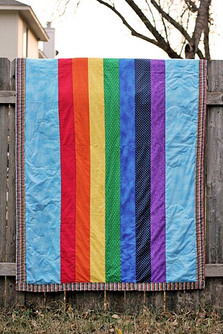 Rainbow Quilt - Custom order for Lucy
