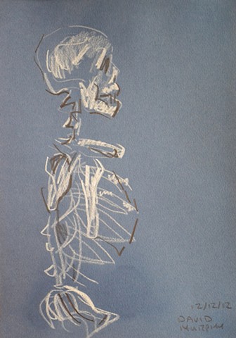 Skeleton in Profile No. 1, Neo-Expressionism, New Image, Expressionism, Realism, Art Brut, Raw Art, Outsider Art