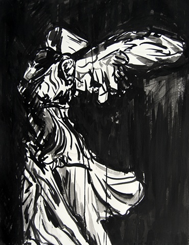 Victory, ink drawing, david murphy, 2008