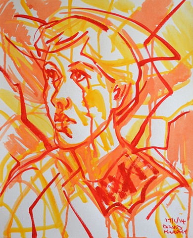 Joan of Arc, 2014, watercolour, david murphy