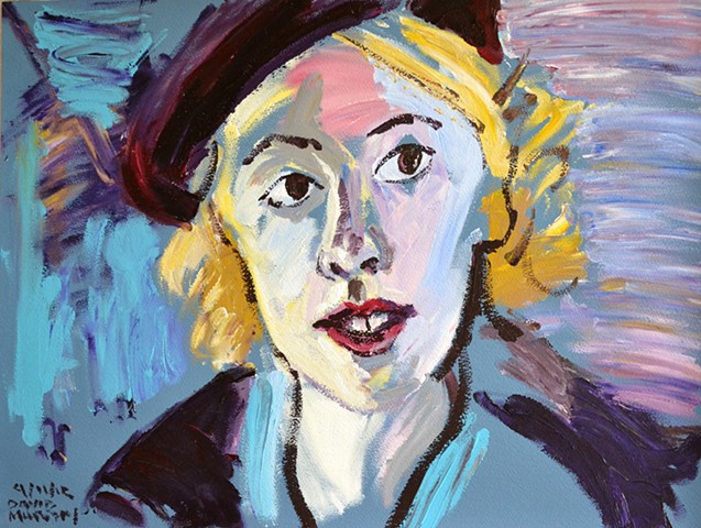Woman with Beret No. 1, Neo-Expressionism, New Image, Expressionism, Realism, Art Brut, Raw Art, Outsider Art