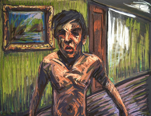 Distressed Boy No. 1, david murphy, Irish painter, Irish artist, Dublin, Ireland