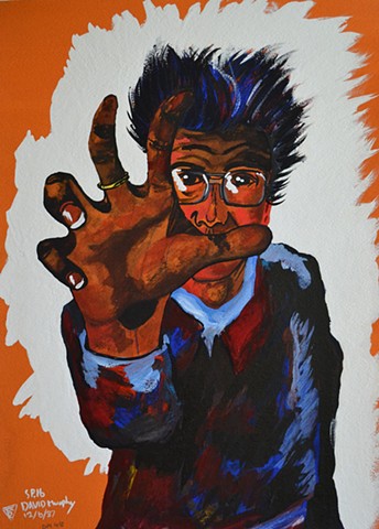 Self-Portrait With Hand Outstreched, 1987, david brendan murphy, cypher, the panic artist