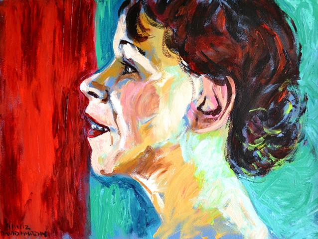 Smiling Woman in Profile, Neo-Expressionism, New Image, Expressionism
