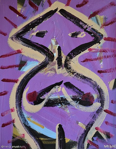 Mad Idol No. 3, abstract, acrylic, David Murphy