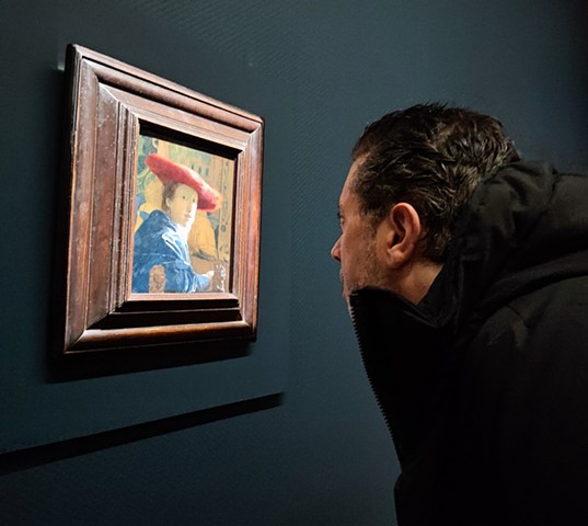 David Viewing Turning Heads Rubens, Rembrandt, and Vermeer Exhibition in the National Gallery of Ireland No. 3