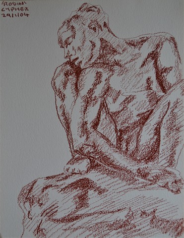Study After Rodin, reasonable priced art, value art, David Murphy, Cypher, The Panic Artist