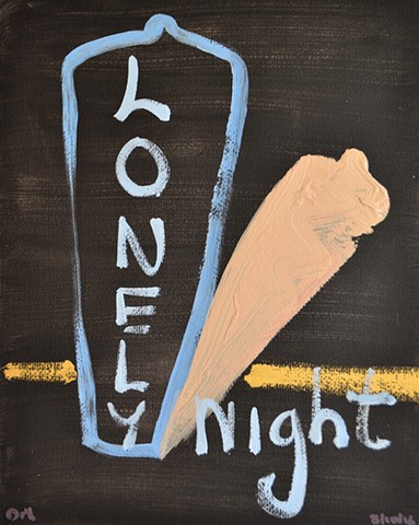 Lonely Night, abstract, acrylic, David Murphy
