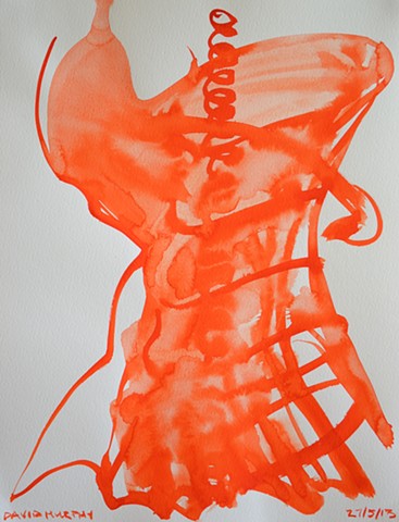 The Body, watercolour, abstract, david murphy