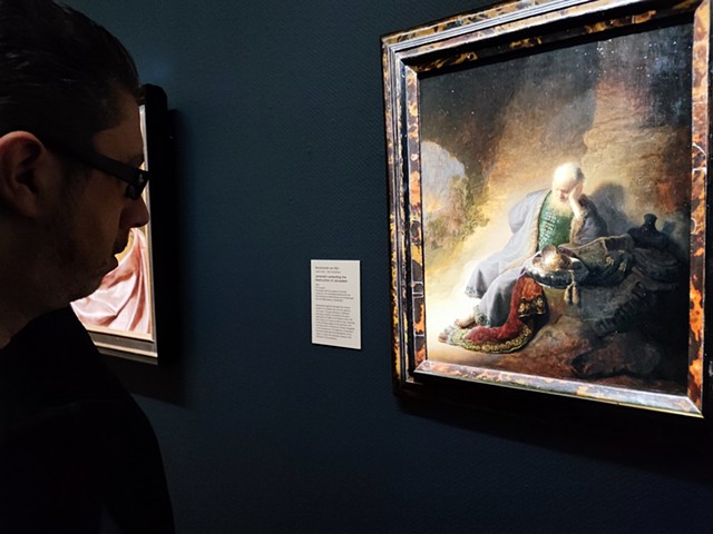 David Viewing Turning Heads Rubens, Rembrandt, and Vermeer Exhibition in the National Gallery of Ireland No. 4