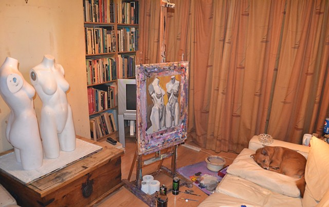 David's Mannequin Painting in Progress No. 2