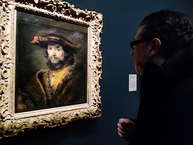 David Viewing Turning Heads Rubens, Rembrandt, and Vermeer Exhibition in the National Gallery of Ireland No. 6