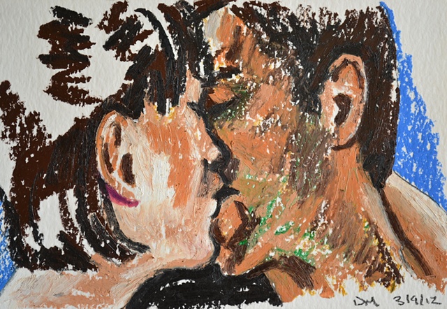 The Kiss, David Murphy, Irish, Ireland, Artist, Painter, Draughtsman,