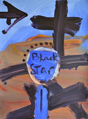 Black Star, acrylic, abstract, david murphy, cypher, irish, ireland, dublin