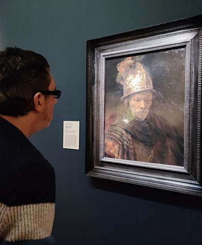 David Viewing Turning Heads Rubens, Rembrandt, and Vermeer Exhibition in the National Gallery of Ireland No. 12