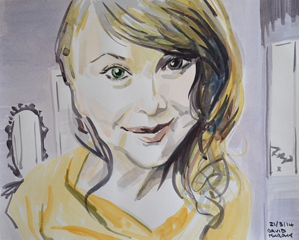 Femme Fatale No. 1, david murphy, watercolour, webcam