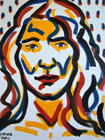 Tribal Woman No. 2, reasonable priced art, value art, David Murphy, Cypher, The Panic Artist