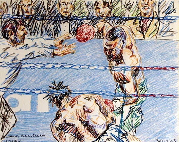 boxing, combat, fighter, coloured pencils, drawing, work on paper, expressive, contemporary art, fine art, curator, art collector, visual art, art lover, kunst