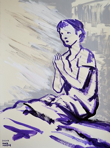 Praying Boy, Neo-Expressionism, New Image, Expressionism, Realism, Art Brut, Raw Art, Outsider Art