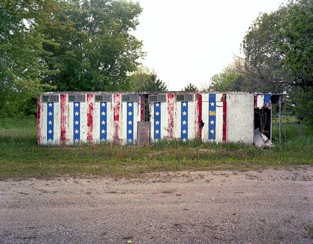 Photograph of old fireworks stand