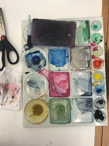 In my opinion, a messy palette means that you're making something interesting! Ha! Penland Residency 2020
