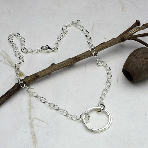 double circle pendant necklace (#810)