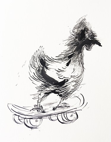 Chicken on a Board