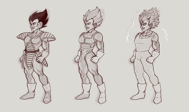 Vegeta Outfit Study
