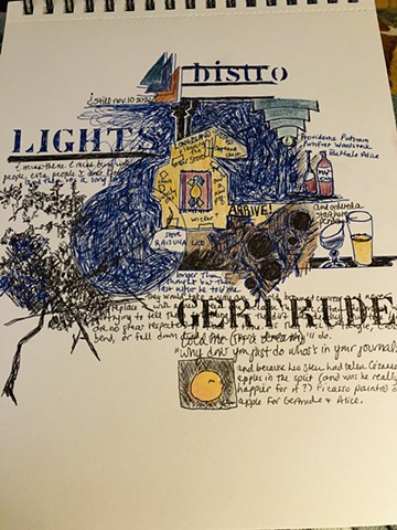 GERTRUDE and bistro light in,letters