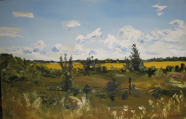 Acrylic Landscape on Canvas, Saskatchewan, Canada