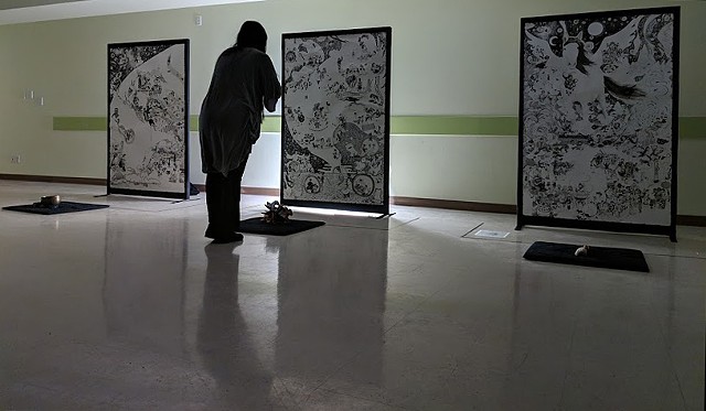 2019: Figure 一二三六八, Community Interactive Project, Collaborated with Shawn Tse, Lan Chan-Marples and Chris Chang-Yen Phillips, Exhibited at The Assist Community Service Centre, Edmonton, AB, Canada