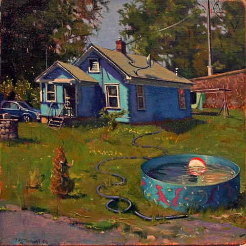 The Crossing Gard's House. 2009.  Oil, 12"x12"
