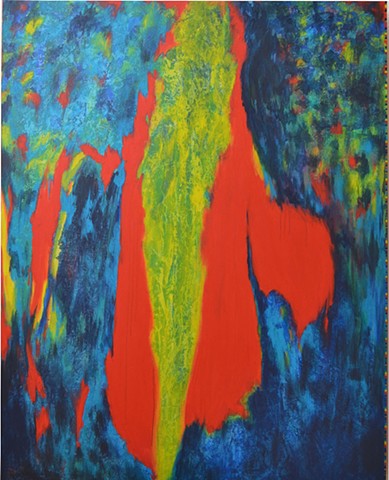 abstract acrylic, bright color palette,primary color scheme