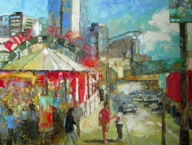 Lively Market Day (SOLD)