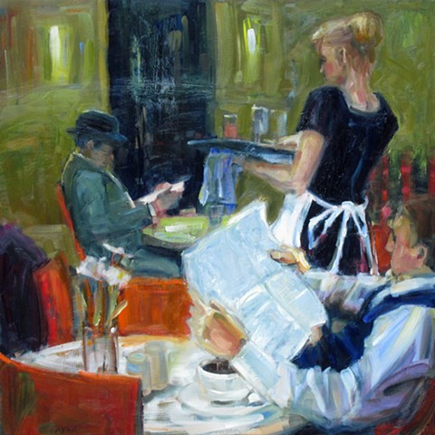 waitress, restaurant, dining