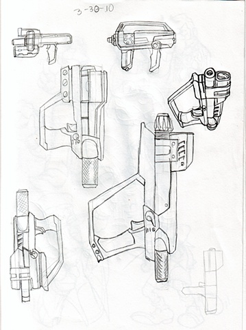 Compressed Air Gun Sketches