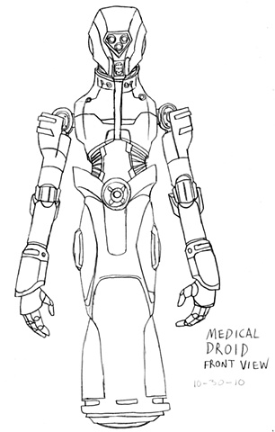 Medical Droid Front Drawing