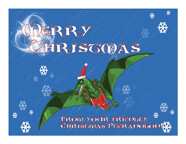 Holiday Christmas Card for the dinosaur fan in all of us