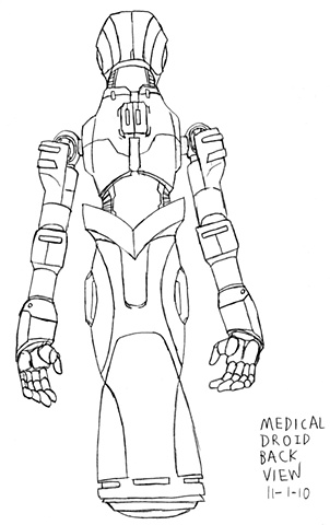 Medical Droid Back Drawing