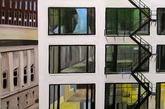 Oil Painting of Chicago Building on Wabash St. [SOLD}