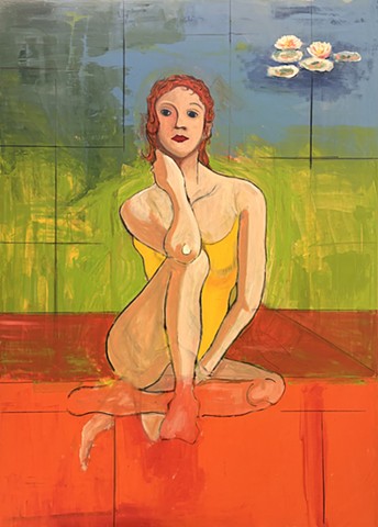 Woman Near a Pond