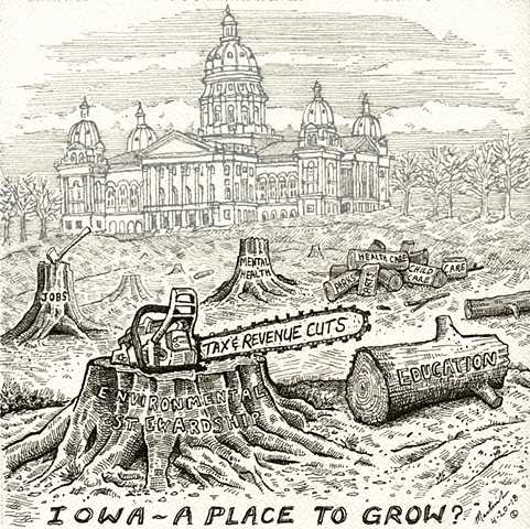Iowa a place to grow John Martinek editorial cartoon